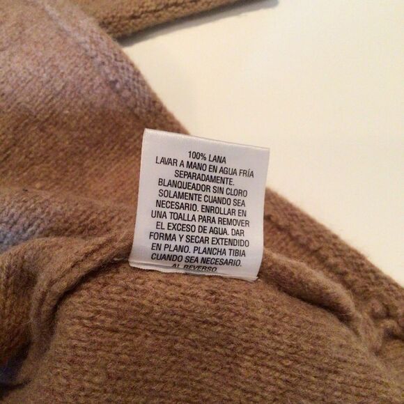 JM Collection Women’s 100% Wool Brown Shrug Poncho Size OX - Picture 7 of 8